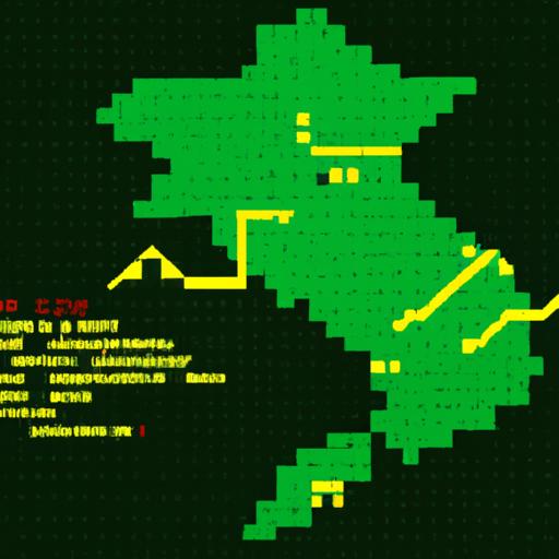 Minh họa bản đồ được điều chỉnh bằng các ký hiệu mã hóa, tượng trưng cho việc hack trong game Liên Quân.